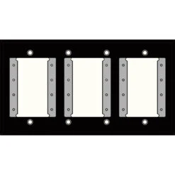 FSR IPS-WP1Q-BLK 4 Gang Wall Plate (Black)(Fsr Ips Wp1q Blk 4 Gang Wall Plate Black)