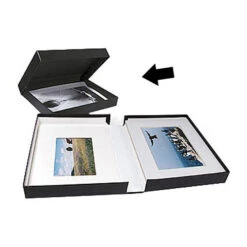 Archival Methods Onyx Portfolio Box - 11.25 X 14.25 X 2" - Black Buckram/Black Lining(Archival Methods Onyx Portfolio Box 11 25 X 14 25 X 2 Black Buckram Black Lining)