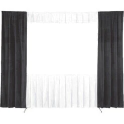 Da-Lite 36694 Wing Drapes ONLY For The 9 X 12' Fast-Fold Deluxe Frame (One Pair, Black)(Da Lite 36694 Wing Drapes Only For The 9 X 12 Fast Fold Deluxe Frame One Pair Black)