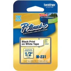Brother 0.47" Black On White "M" Labeling Tape (26.2', One Roll)(Brother 0 47 Black On White M Labeling Tape 26 2 One Roll) -Celestron Shop 1329415343000 IMG 241081