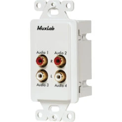 MuxLab Quad Audio Wall Plate Balun (US)(Muxlab Quad Audio Wall Plate Balun Us)