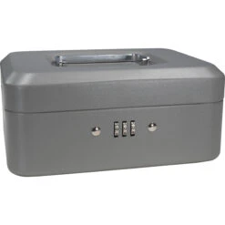 Barska 8" Cash Box With Combination Lock (Gray)(Barska 8 Cash Box With Combination Lock Gray)