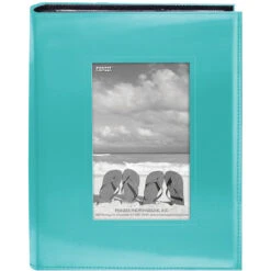 Pioneer Photo Albums Sewn Photo Album With Frame Cutout - For 4 X 6" (Blue)(Pioneer Photo Albums Sewn Photo Album With Frame Cutout For 4 X 6 Blue)