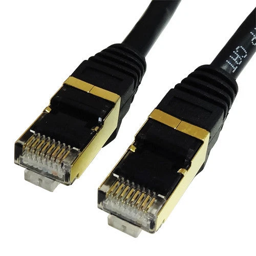 Tera Grand Premium Cat7 Double-Shielded 10Gb 600 MHz Cable (Black, 7')(Tera Grand Premium Cat7 Double Shielded 10gb 600 Mhz Cable Black 7) 2 Tera Grand Premium Cat7 Double-Shielded 10Gb 600 MHz Cable (Black, 7')(Tera Grand Premium Cat7 Double Shielded 10gb 600 Mhz Cable Black 7) - Image 2
