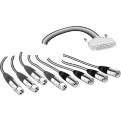 RTW 1167 Male DB-25 To 4 X XLR Female And 4 X XLR Male Snake Cable - 13.1' (4m)(Rtw 1167 Male Db 25 To 4 X Xlr Female And 4 X Xlr Male Snake Cable 13 1 4m)