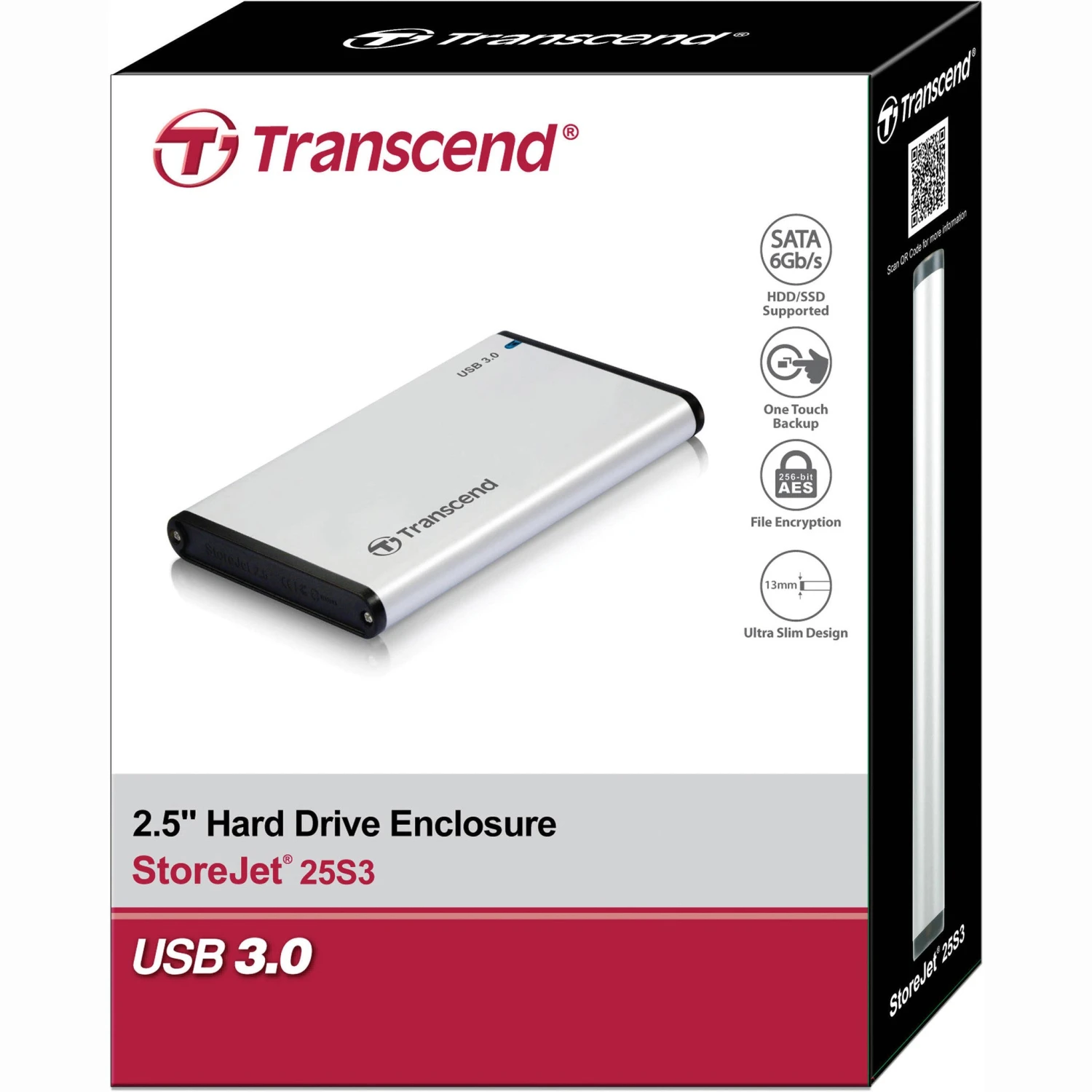 Transcend StoreJet 25S3 USB 3.0 Enclosure(Transcend Storejet 25s3 Usb 3 0 Enclosure) 4 Transcend StoreJet 25S3 USB 3.0 Enclosure(Transcend Storejet 25s3 Usb 3 0 Enclosure) - Image 4