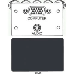 FSR IPS-AV921D A/V HD-15 To 5-BNC & 3.5mm Stereo To Solder Cup Insert (Labeled, Black)(Fsr Ips Av921d A V Hd 15 To 5 Bnc 3 5mm Stereo To Solder Cup Insert Labeled Black)