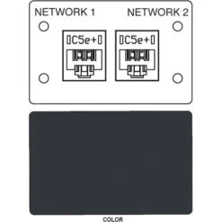 FSR IPS D720D Dual RJ-45 Punchdown Data Connection Insert (Labeled, Black)(Fsr Ips D720d Dual Rj 45 Punchdown Data Connection Insert Labeled Black)