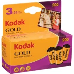 Kodak GOLD 200 Color Negative Film (35mm Roll Film, 24 Exposures, 3-Pack)(Kodak Gold 200 Color Negative Film 35mm Roll Film 24 Exposures 3 Pack)