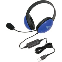 Califone 2800BL-USB Headset (USB, Blue)(Califone 2800bl Usb Headset Usb Blue)