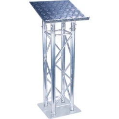 Global Truss F34 Truss-Style Lectern Assembly With Diamond Plate Finish Top(Global Truss F34 Truss Style Lectern Assembly With Diamond Plate Finish Top)