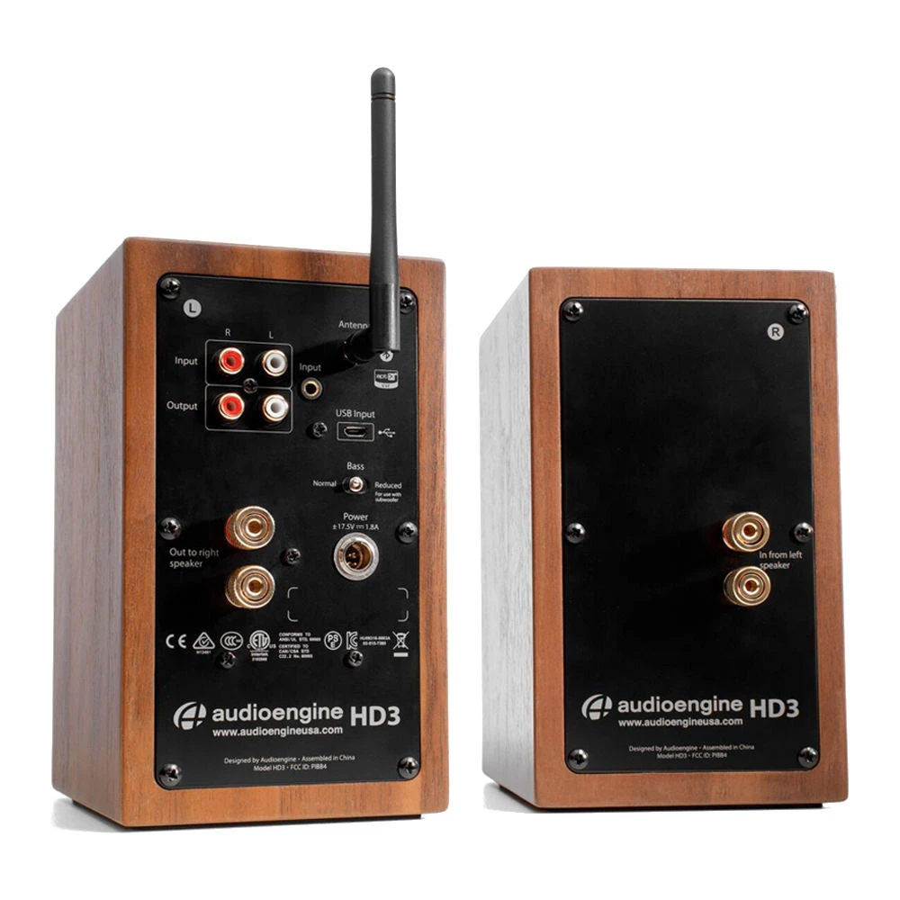 Audioengine HD3 2-Way Wireless Bookshelf Speakers (Pair, Walnut)(Audioengine Hd3 2 Way Wireless Bookshelf Speakers Pair Walnut) 3 Audioengine HD3 2-Way Wireless Bookshelf Speakers (Pair, Walnut)(Audioengine Hd3 2 Way Wireless Bookshelf Speakers Pair Walnut) - Image 3