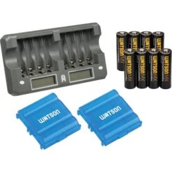 Watson 8-Bay Rapid Charger Kit With AA MX NiMH Rechargeable Batteries (2550mAh, 8-Pack)(Watson 8 Bay Rapid Charger Kit With Aa Mx Nimh Rechargeable Batteries 2550mah 8 Pack) -Celestron Shop 1483459646000 904354