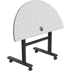 Balt Height Adjustable Sit And Stand Flipper Table (Half Round, Gray Nebula Laminate, Platinum Edge)(Balt Height Adjustable Sit And Stand Flipper Table Half Round Gray Nebula Laminate Platinum Edge) -Celestron Shop 1493153138000 IMG 787804
