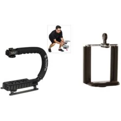 Vello ActionPan Stabilizing Action Grip/Handle With Smartphone Mount Kit (Black)(Vello Actionpan Stabilizing Action Grip Handle With Smartphone Mount Kit Black 1) -Celestron Shop 1499367243000 1222115