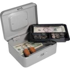 Barska 8" Cash Box With Combination Lock (Gray)(Barska 8 Cash Box With Combination Lock Gray) -Celestron Shop 1501089724 IMG 307746