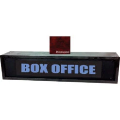 American Recorder BOX OFFICE Sign With LEDs & Rosewood Enclosure (2 RU, Blue)(American Recorder Box Office Sign With Leds Rosewood Enclosure 2 Ru Blue)