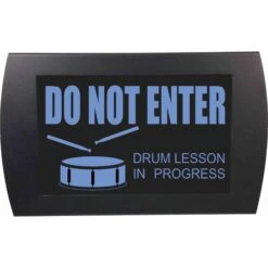 American Recorder DO NOT ENTER DRUM LESSON IN PROGRESS Indicator Sign With LEDs (Blue)(American Recorder Do Not Enter Drum Lesson In Progress Indicator Sign With Leds Blue)
