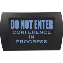 American Recorder DO NOT ENTER CONFERENCE IN PROGRESS Indicator Sign With LEDs (Blue)(American Recorder Do Not Enter Conference In Progress Indicator Sign With Leds Blue)