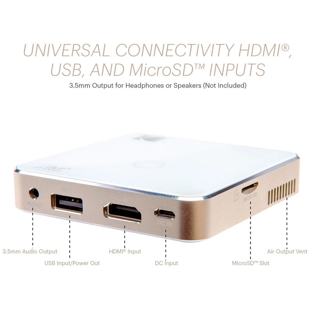 Kodak RODPJS75 75-Lumen NHD DLP Pico Projector(Kodak Rodpjs75 75 Lumen Nhd Dlp Pico Projector) 4 Kodak RODPJS75 75-Lumen NHD DLP Pico Projector(Kodak Rodpjs75 75 Lumen Nhd Dlp Pico Projector) - Image 4