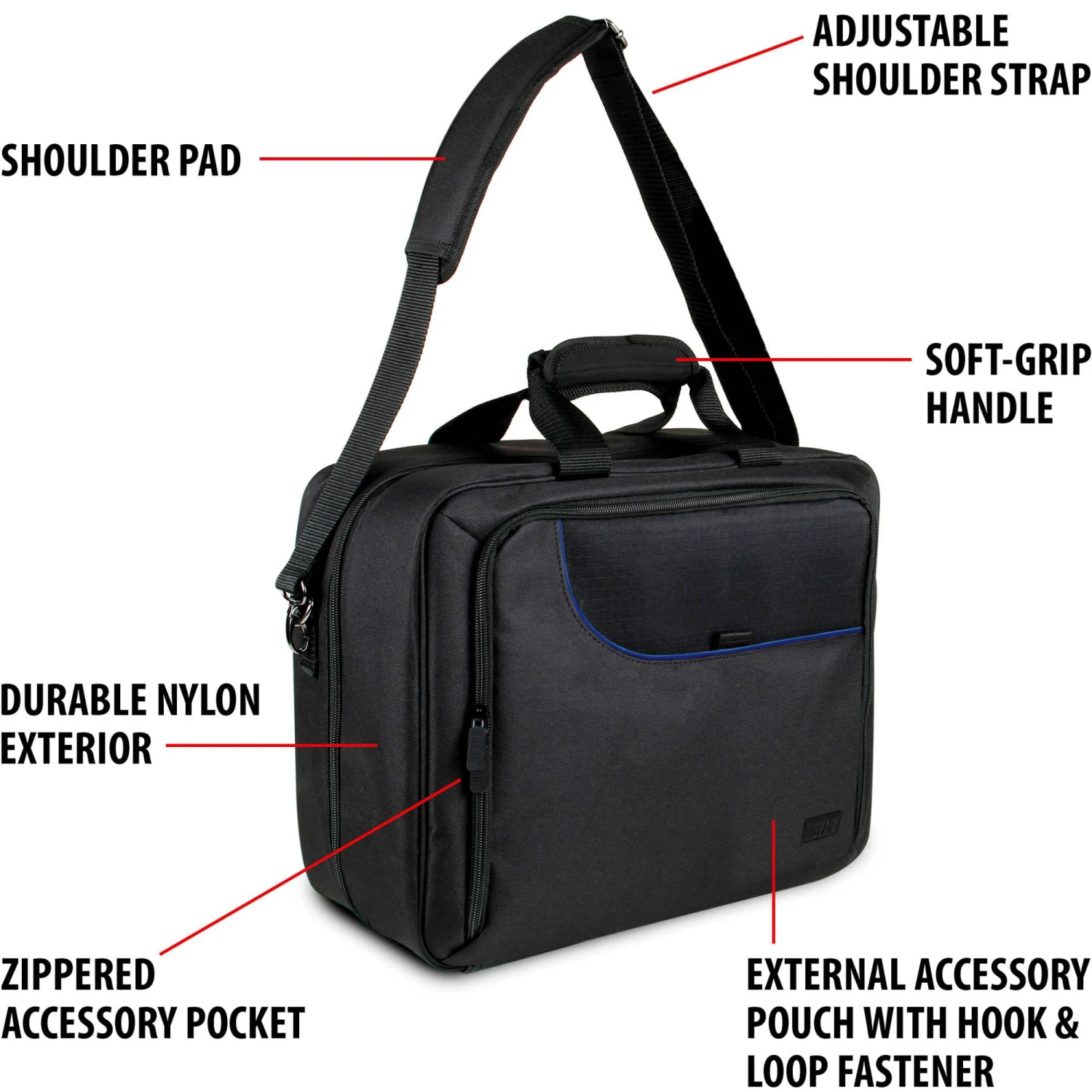 USA GEAR S13 Travel Carrying Case For PlayStation 4 (Gray/Blue)(Usa Gear S13 Travel Carrying Case For Playstation 4 Gray Blue) 5 USA GEAR S13 Travel Carrying Case For PlayStation 4 (Gray/Blue)(Usa Gear S13 Travel Carrying Case For Playstation 4 Gray Blue) - Image 5