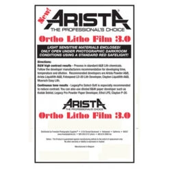 Arista Ortho Litho 3.0 Film (8 X 10", 50 Sheets)(Arista Ortho Litho 3 0 Film 8 X 10 50 Sheets)