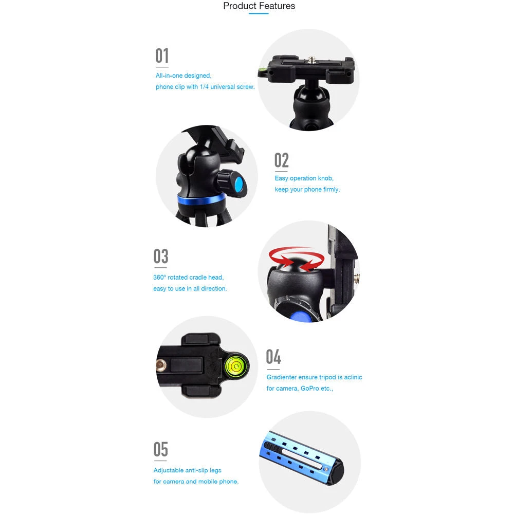 Apexel Extendable Tripod For DSLR Camera And Smartphone(Apexel Extendable Tripod For Dslr Camera And Smartphone) 11 Apexel Extendable Tripod For DSLR Camera And Smartphone(Apexel Extendable Tripod For Dslr Camera And Smartphone) - Image 11