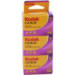 Kodak GOLD 200 Color Negative Film (35mm Roll Film, 36 Exposures, 3-Pack)(Kodak Gold 200 Color Negative Film 35mm Roll Film 36 Exposures 3 Pack)