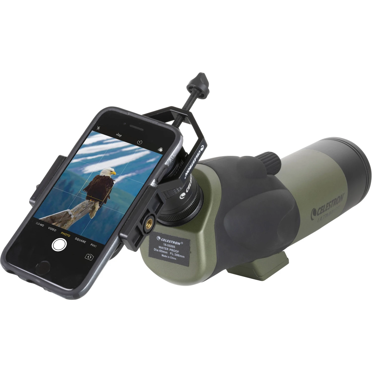 Celestron Ultima 65 18-55x65mm Spotting Scope And Smartphone Adapter Kit (Angled Viewing)(Celestron Ultima 65 18 55x65mm Spotting Scope And Smartphone Adapter Kit Angled Viewing 1) 6 Celestron Ultima 65 18-55x65mm Spotting Scope And Smartphone Adapter Kit (Angled Viewing)(Celestron Ultima 65 18 55x65mm Spotting Scope And Smartphone Adapter Kit Angled Viewing 1) - Image 6