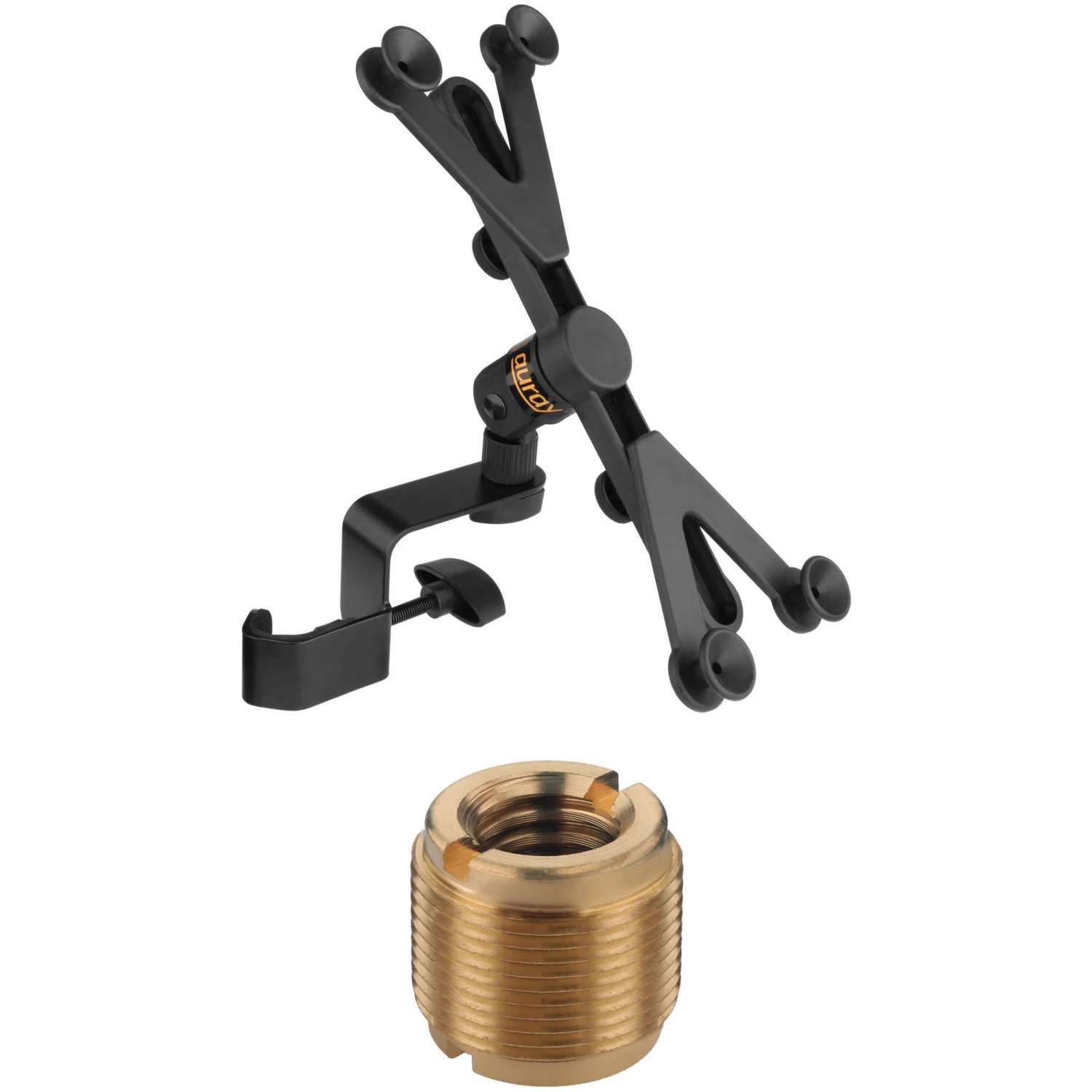Auray IPU-108 Universal Tablet Mount With Clamp-On And Thread Adapters For Mic Stands, Light Stands, And Tripods(Auray Ipu 108 Universal Tablet Mount With Clamp On And Thread Adapters For Mic Stands Light Stands And Tripods) 3 Auray IPU-108 Universal Tablet Mount With Clamp-On And Thread Adapters For Mic Stands, Light Stands, And Tripods(Auray Ipu 108 Universal Tablet Mount With Clamp On And Thread Adapters For Mic Stands Light Stands And Tripods) - Image 3
