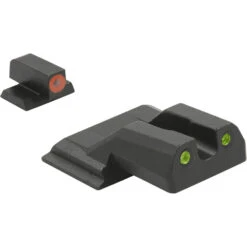 MEPROLIGHT LTD Front & Rear Sights For Smith & Wesson M&P Shield (Orange Front & Green Rear Dots)(Meprolight Ltd Front Rear Sights For Smith Wesson M P Shield Orange Front Green Rear Dots)