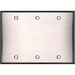 TecNec 3-Gang Blank Wall Plate (Adonized Clear)(Tecnec 3 Gang Blank Wall Plate Adonized Clear)
