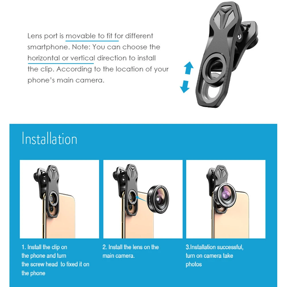 Apexel 4K HD Mobile Phone 5-in-1 Camera Lens Kit(Apexel 4k Hd Mobile Phone 5 In 1 Camera Lens Kit 1) 7 Apexel 4K HD Mobile Phone 5-in-1 Camera Lens Kit(Apexel 4k Hd Mobile Phone 5 In 1 Camera Lens Kit 1) - Image 7