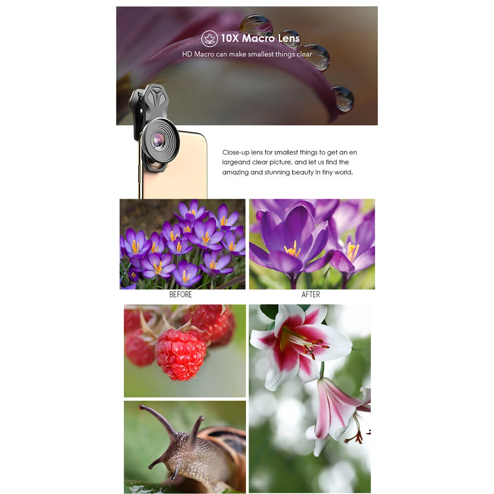 Apexel 4K HD Mobile Phone 5-in-1 Camera Lens Kit(Apexel 4k Hd Mobile Phone 5 In 1 Camera Lens Kit 1) 9 Apexel 4K HD Mobile Phone 5-in-1 Camera Lens Kit(Apexel 4k Hd Mobile Phone 5 In 1 Camera Lens Kit 1) - Image 9