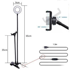 Apexel Selfie Ring Light With 24" Gooseneck Stand Cell Phone Holder(Apexel Selfie Ring Light With 24 Gooseneck Stand Cell Phone Holder) -Celestron Shop 1608738903 IMG 1465133