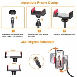 Apexel Selfie Ring Light With 24" Gooseneck Stand Cell Phone Holder(Apexel Selfie Ring Light With 24 Gooseneck Stand Cell Phone Holder) -Celestron Shop 1608738904 IMG 1465136