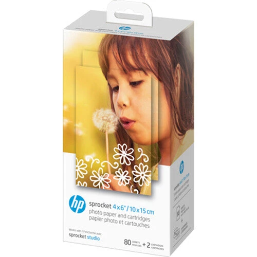 HP Sprocket Studio 4 X 6" Photo Paper & Cartridges (80 Total Sheets, 2 Cartridges)(Hp Sprocket Studio 4 X 6 Photo Paper Cartridges 80 Total Sheets 2 Cartridges) 2 HP Sprocket Studio 4 X 6" Photo Paper & Cartridges (80 Total Sheets, 2 Cartridges)(Hp Sprocket Studio 4 X 6 Photo Paper Cartridges 80 Total Sheets 2 Cartridges) - Image 2