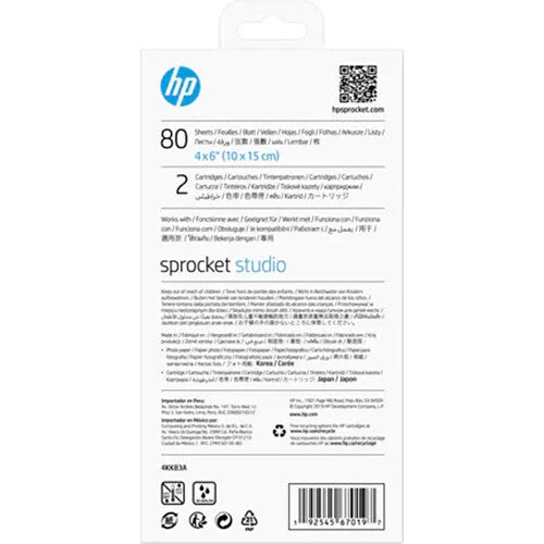 HP Sprocket Studio 4 X 6" Photo Paper & Cartridges (80 Total Sheets, 2 Cartridges)(Hp Sprocket Studio 4 X 6 Photo Paper Cartridges 80 Total Sheets 2 Cartridges) 3 HP Sprocket Studio 4 X 6" Photo Paper & Cartridges (80 Total Sheets, 2 Cartridges)(Hp Sprocket Studio 4 X 6 Photo Paper Cartridges 80 Total Sheets 2 Cartridges) - Image 3