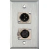 TecNec 1-Gang Wall Plate With With XLR Male & Female Connectors (Gray Lexan)(Tecnec 1 Gang Wall Plate With With Xlr Male Female Connectors Gray Lexan)