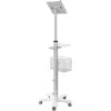 CTA Digital Medical Mobile Floor Stand With VESA Plate And Paragon Enclosure For Tablets (White)(Cta Digital Medical Mobile Floor Stand With Vesa Plate And Paragon Enclosure For Tablets White)