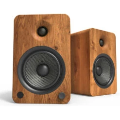 Kanto Living YU6 2-Way Powered Bookshelf Speakers (Walnut, Pair)(Kanto Living Yu6 2 Way Powered Bookshelf Speakers Walnut Pair)
