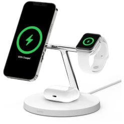 Belkin BoostCharge Pro 3-in-1 15W MagSafe Charging Stand (White)(Belkin Boost Charge Pro 3 In 1 15w Wireless Charger With Magsafe White) -Celestron Shop 1611225044 IMG 1475825