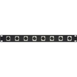 My Custom Shop XLR Feedthrough Patch Panel With 8 Male To 8 Female XLR (1 RU)(My Custom Shop Xlr Feedthrough Patch Panel With 8 Male To 8 Female Xlr 1 Ru)