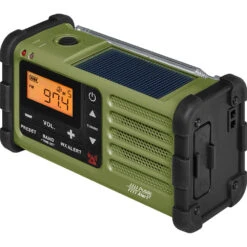 Sangean SG-112 AM/FM/Weather Rugged Portable Radio With Hand Crank & Solar Panel (Green)(Sangean Sg 112 Am Fm Weather Rugged Portable Radio With Hand Crank Solar Panel Green) -Celestron Shop 1613494842 IMG 1489470
