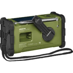 Sangean SG-112 AM/FM/Weather Rugged Portable Radio With Hand Crank & Solar Panel (Green)(Sangean Sg 112 Am Fm Weather Rugged Portable Radio With Hand Crank Solar Panel Green) -Celestron Shop 1613494842 IMG 1489471