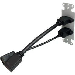 Comprehensive HDMI And USB-B 2.0 Pass Thru Single Gang Decorative Wallplate With Pigtail (White)(Comprehensive Hdmi And Usb B 2 0 Pass Thru Single Gang Decorative Wallplate With Pigtail White) -Celestron Shop 1614267018 IMG 1494897