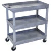 Luxor 3-Shelf Tub Cart (32 X 18", Grey)(Luxor 3 Shelf Tub Cart 32 X 18 Grey)