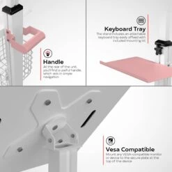 CTA Digital Medical Mobile Floor Stand With VESA Plate And Paragon Enclosure For Tablets (White)(Cta Digital Medical Mobile Floor Stand With Vesa Plate And Paragon Enclosure For Tablets White) -Celestron Shop 1616608832 IMG 1509776