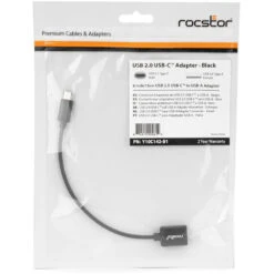 Rocstor USB-C 2.0 Male To USB-A 2.0 Female Adapter (Black)(Rocstor Usb C 2 0 Male To Usb A 2 0 Female Adapter Black) -Celestron Shop 1619177655 IMG 1523595