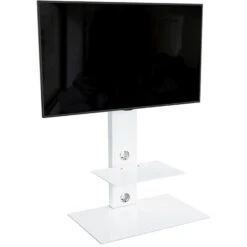 AVF Group Lesina Flat Pedestal TV Stand (Satin White With White Glass)(Avf Group Lesina Flat Pedestal Tv Stand Satin White With White Glass) -Celestron Shop 1622650560 IMG 1544651